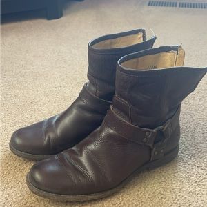 The Frye Company harness boots.